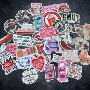 Bookish Sticker Bundle Surprise Mystery Pack Laptop Water Bottle Glitter Reading
